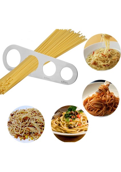 1 Adet Mutfak Paslanmaz Çelik Makarna Erişte Tedbir Mutfak Aksesuarları 4 Delik Spagetti Measurer Araçları (Yurt Dışından)
