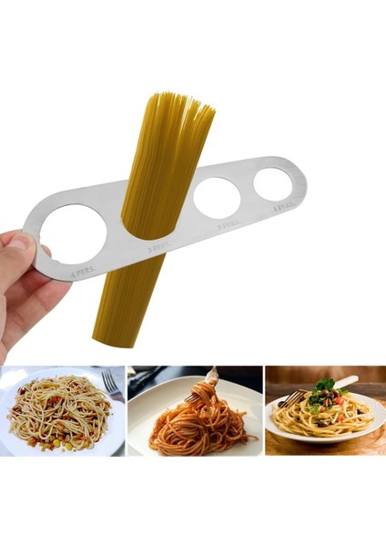 1 Adet Mutfak Paslanmaz Çelik Makarna Erişte Tedbir Mutfak Aksesuarları 4 Delik Spagetti Measurer Araçları (Yurt Dışından) modelleri