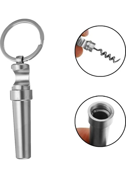 Gümüş Tarzı Anahtarlık Açık Taşınabilir Mini Çok Fonksiyonlu Çinko Alaşım 3 1 Şişe Açacağı Şarap Bira Konservesi Açacağı Ahşap Tirbuşon Mutfak Gereçleri (Yurt Dışından) fırsatları