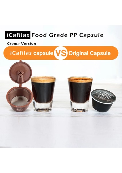 3krem Tarzı Dolce Gusto Için Yeniden Kullanılabilir Kahve Kapsül Kahve Filtre Fincan Filtreler Kaşık ile Dolcegusto Için Uyumlu Fırça Mutfak Aksesuarları (Yurt Dışından)