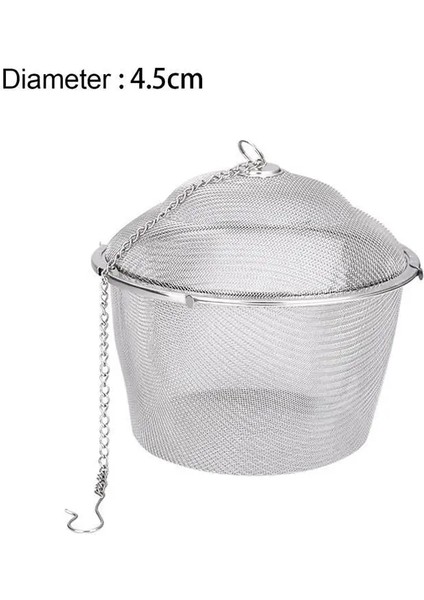 4.5cm Tarzı 6 Boyutları Dayanıklı Yeniden Kullanılabilir Paslanmaz Örgü Bitkisel Top Çay Baharat Süzgeç Teakettle Kilitleme Çay Filtresi Demlik Baharat Mutfak Gereçleri (Yurt Dışından)