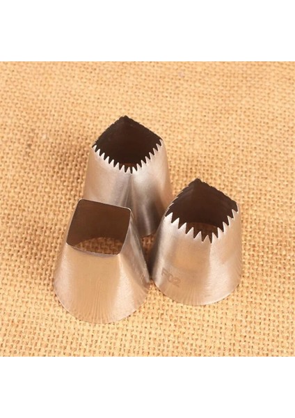 3 Adet Büyük Nozullar Kek Kreması Için G Ipuçları Kare Nozullar Buzlanma G Nozulları Kurabiye Cupcake Tüpleri Pasta Süsleme Ipuçları (Yurt Dışından)