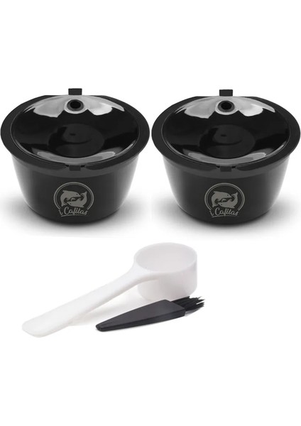 2 Adet Siyah Stil Dolce Gusto Için Icafilas Yeniden Kullanılabilir Crema Kahve Kapsülü Cappuccino Filtreleri Nescafe Dolci Gusto Makinesi ile Uyumlu (Yurt Dışından)