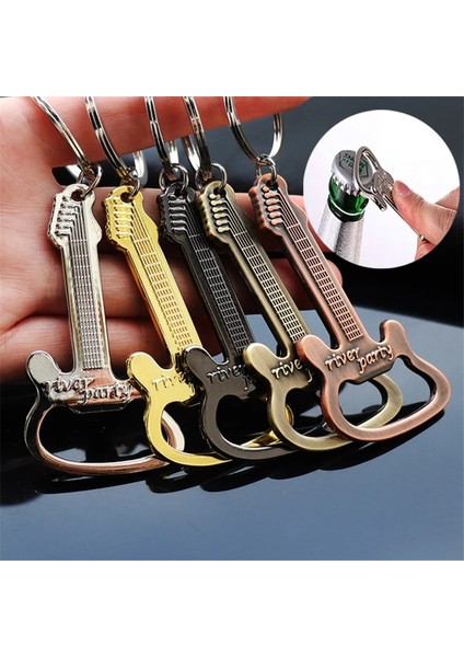 Kırmızı Patine Tarzı Şişe Açacağı Anahtarlık Yaratıcılık Gitar Şekli Çinko Alaşım Bakır Gümüş Asılı Yüzük Anahtarlık Bar Aracı Tirbuşon Hediye Konserve Açacağı (Yurt Dışından) fiyatları