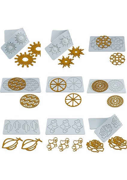 No.84 Tarzı Şeker El Sanatları Silikon Ped Geometrik Desen Yaprakları Tasarım Dantel Mat Çikolata Kalıpları Tatlı Fondan Kek Dekorasyon Kalıpları (Yurt Dışından) fırsatları