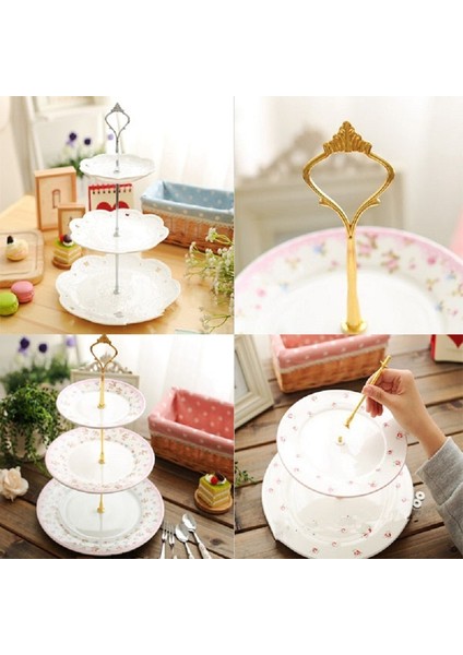 Menekşe Tarzı Yeni Yaprak Metal Tepsi Kolu Katmanlı Kek Standı Relicone Kalıpları Için Popüler Goldsilver Taç Katmanlı Kek Tabağı Standı (Yurt Dışından) fırsatları