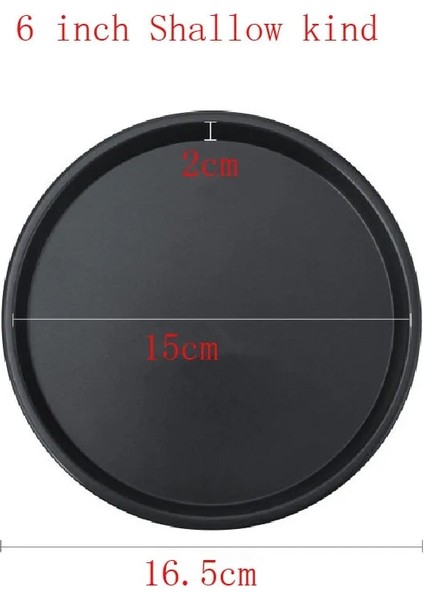 6 Inç Sığ Tür Tarzı 6 Remium Yapışmaz Pizza Tavası Bakeware Karbon Çelik Pizza Tabağı Yuvarlak Derin Dzza Pan Tepsi Kalıp Kalıp Pişirme Araçları (Yurt Dışından)