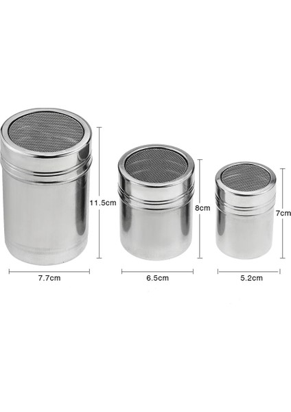 6.5X8CM Tarzı Sıcak Paslanmaz Çelik Çikolata Çalkalayıcı Kakao Unu Pudra Şekeri Tozu Kahve Elek Kapaklı Çalkalayıcı Pişirme Araçları Kahve Aksesuarları (Yurt Dışından) indirimleri