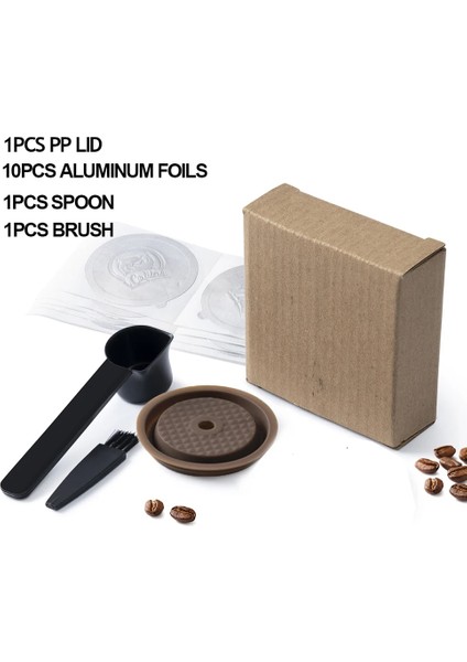 Koyu Haki Stili Icafilas Nespresso Vertuo Sonraki Doldurulabilir Kahve Kapağı Gıda Aracı Için Yeniden Kullanılabilir Kahve Kapsül Kapağı (Yurt Dışından)