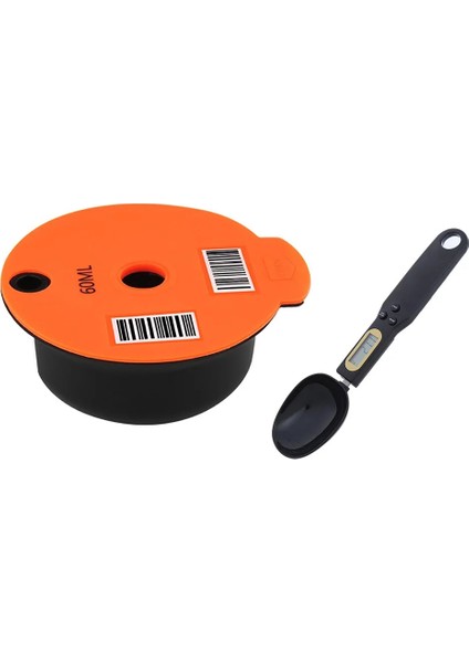 180ML Set 1 Stil ml Yeniden Kullanılabilir Kahve Kapsül Bölmeleri Nespresso Kahve Kapsül Bölmesi Bosch Tassimo ile Uyumlu Silikon Kapak (Yurt Dışından)