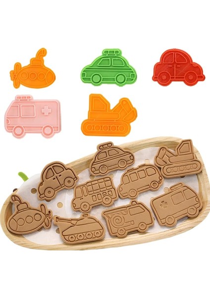 12 Itfaiye Aracı Stili Karikatür Araba 3D Çerez Kesiciler Araba Kamyon Denizaltı Helikopter Bisküvi Damga Kalıp Piston Dıy Pişirme Kalıp Kek Dekorasyon Araçları (Yurt Dışından) fiyatları