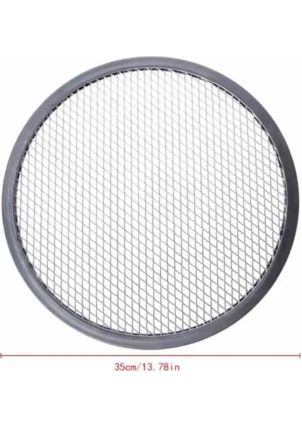 14 Inç Tarzı Alüminyum Hasır Izgara Pizza Ekranı Yuvarlak Fırın Tepsisi Net Mutfak Aletleri Fırınlar Kiti (Yurt Dışından)