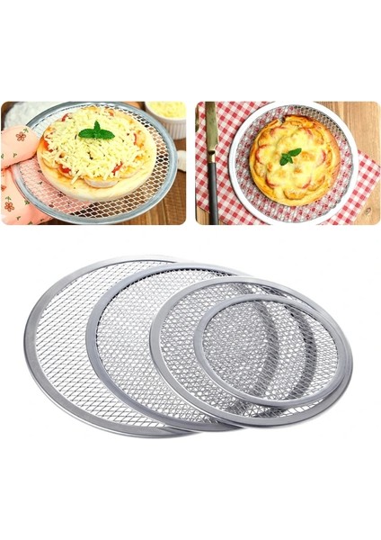 14 Inç Tarzı Alüminyum Hasır Izgara Pizza Ekranı Yuvarlak Fırın Tepsisi Net Mutfak Aletleri Fırınlar Kiti (Yurt Dışından) fırsatları