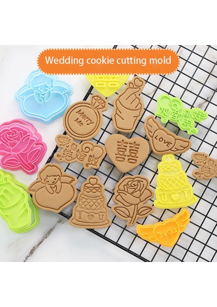 Stil4 Stil Düğün Sevgililer Karikatür Çerez Kesici Kalıp 3D Fondan Kek Kalıbı Bisküvi Kek Dekorasyon Araçları (Yurt Dışından) fiyatları