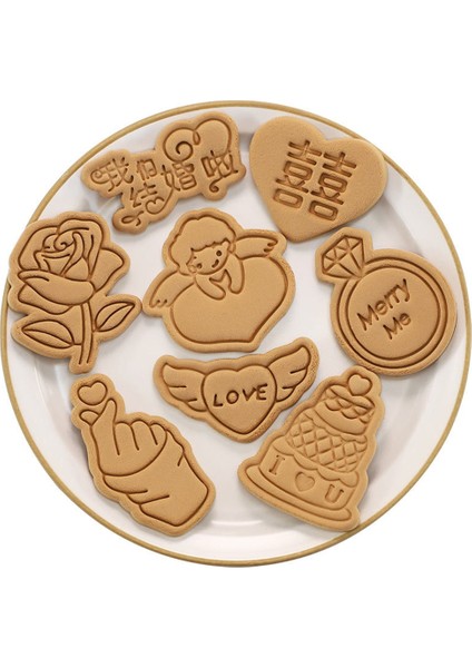Stil4 Stil Düğün Sevgililer Karikatür Çerez Kesici Kalıp 3D Fondan Kek Kalıbı Bisküvi Kek Dekorasyon Araçları (Yurt Dışından) modelleri