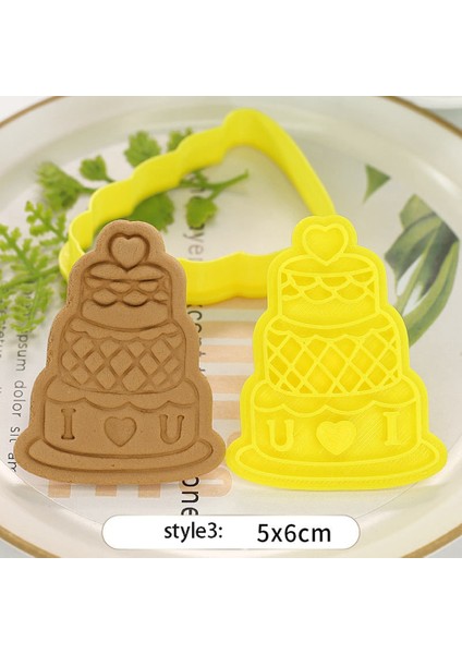 Stil4 Stil Düğün Sevgililer Karikatür Çerez Kesici Kalıp 3D Fondan Kek Kalıbı Bisküvi Kek Dekorasyon Araçları (Yurt Dışından) fırsatları