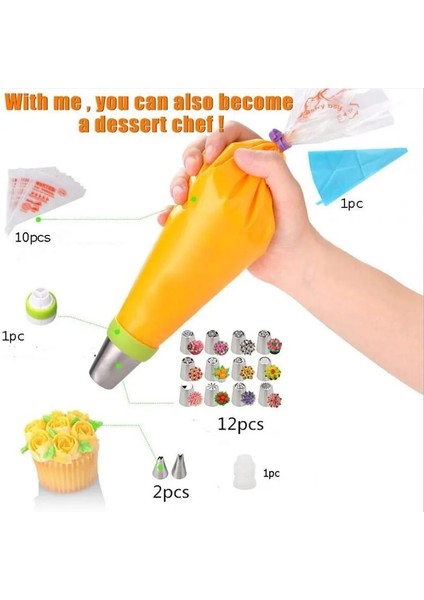 7 Adet Tarzı Et Russiag Ipuçları Kremalı Nozullar Kek Aracı Ekmek Aksesuarları Çiçek G Pasta Torbası Kek Dekorasyon Araçları (Yurt Dışından) indirimleri