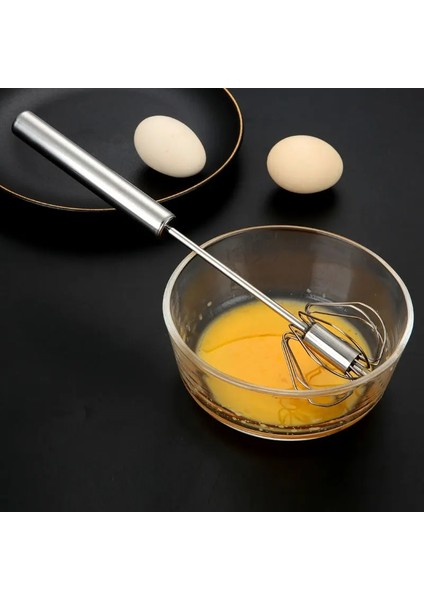 Orta Stil Yumurta Çırpıcı Paslanmaz Çelik Yumurta Çırpma Manuel El Mikser Kendinden Dönen Yumurta Karıştırıcı Mutfak Aksesuarları Yumurta Araçları (Yurt Dışından)