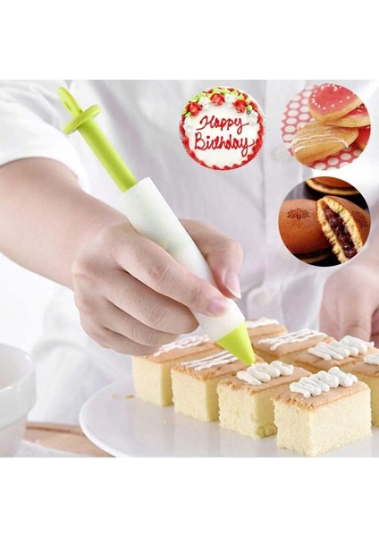 Kırmızı Stil Pasta Kreması Çikolata 4 Nozullu Dekorasyon Kalemi Çerez Buzlanma G Şırınga Silikon Gıda Yazma Kalemi Tatlı Dıy Kek Için (Yurt Dışından) indirimleri