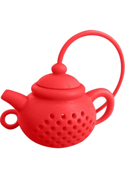 Kırmızı Stil Renk Yaratıcı Çaydanlık Şeklinde Çay Demlik Süzgeç Silikon Çay Poşeti Yaprak Filtre Difüzör Çay Takımı Çaydanlık Aksesuar Mutfak Gadget'ı (Yurt Dışından)