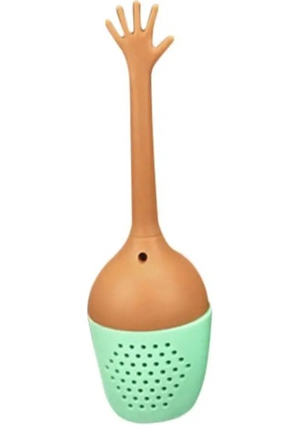 No.5 Tarzı 1 Parça Çay Demleme Araçları Çay Süzgeçleri Fda Sınıfı Silikon Gevşek Yaprak Bitkisel Baharat Tutacağı Komik El Hareketleri Çay Demlik Çay Süzgeci (Yurt Dışından)