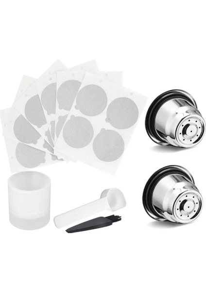Açık Yeşil Tarzı Icafilas Nespresso Için Yeniden Kullanılabilir Kahve Kapsülü Folyo Kapaklı Paslanmaz Çelik Filtre Sabotaj Dozajlı Espresso Pod (Yurt Dışından) fırsatları