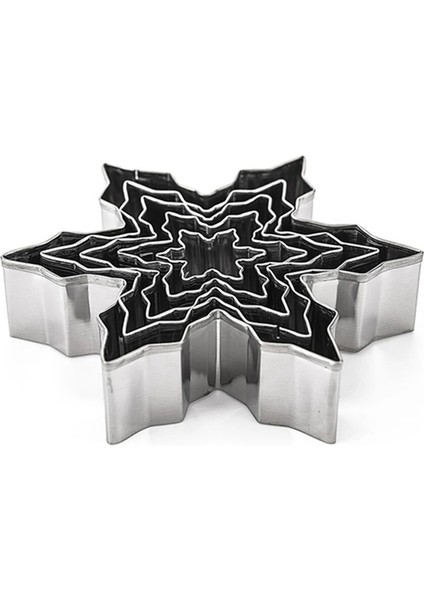 Gümüş Tarzı Et Paslanmaz Çelik Kurabiye Kesiciler Kek Bisküvi Kalıpları Noel Kar Tanesi Fondan Buzlanma Kalıp Mutfak Pişirme Araçları Kalıp (Yurt Dışından)