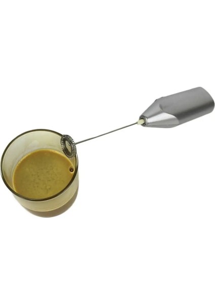 Gümüş Tarzı 1 Adet Mini Kolu Elektrikli Karıştırıcı Pratik Sütlü Içecek Kahve El Çırpma Mikser Elektrikli Yumurta Çırpıcı Frother Foamer Mutfak Aracı (Yurt Dışından)