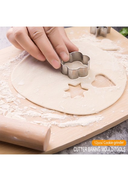 12 Adet Tarzı Et Paslanmaz Çelik Kurabiye Bisküvi Dıy Kalıp Yıldız Kalp Yuvarlak Çiçek Şekli Kesici Pişirme Kalıp Araçları Meyve Kesim Yumurta Kalıbı (Yurt Dışından) indirimleri