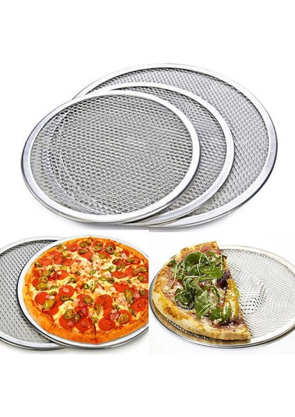 9 Inç Tarzı Pizza Ekranı Alüminyum Alaşımlı Düz ​​örgü Pizza Ekranı Fırın Pişirme Tepsisi Net Bakeware Tencere Mutfak Pişirme Aracı Inç (Yurt Dışından)