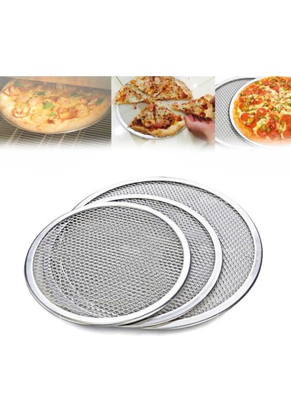 9 Inç Tarzı Pizza Ekranı Alüminyum Alaşımlı Düz ​​örgü Pizza Ekranı Fırın Pişirme Tepsisi Net Bakeware Tencere Mutfak Pişirme Aracı Inç (Yurt Dışından)