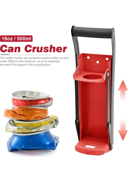 Siyah Stil 16 Oz 500 ml Can Basın Şişe Kırıcı Metal Can Kırıcılar Ağır Şişe Açacağı Smasher Mutfak Aletleri Soda Bira Kutuları Şişeleri (Yurt Dışından) fiyatları