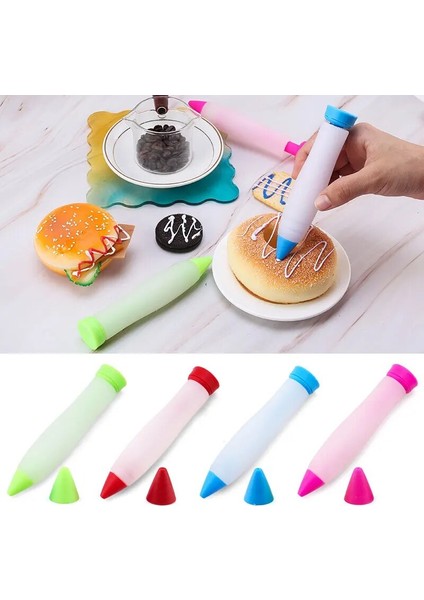 Pembe 1 Adet Tarzı 4 Renk Silikon Gıda Yazma Kalem Kek Dekorasyon Aracı Yeniden Kullanılabilir Çerez Buzlanma Pasta Nozulları Dekorasyon Için Dıy Kişiselleştirilmiş Kek (Yurt Dışından) indirimleri