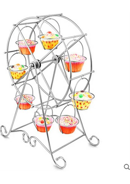 Çikolata Tarzı Dönme Dolap Dönme Dolap Kek Tutucu Dönen Ekran Standı Düğün Parti Doğum Günü Cupcake Tatlı Kek Dekor Mutfak Pişirme Araçları JU0177 (Yurt Dışından)