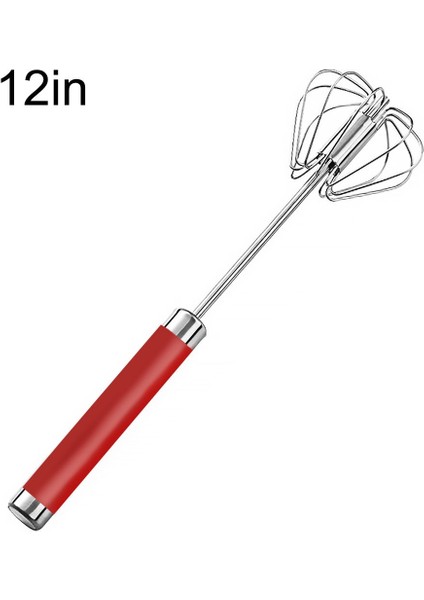 12 Inç Kırmızı Stil Yeni Yarı Otomatik Yumurta Çırpıcı Paslanmaz Çelik Yumurta Çırpma Manuel Çırpıcı Mutfak Pişirme Aracı Yumurta Kreması Karıştırma Karıştırma Karıştırıcı (Yurt Dışından)