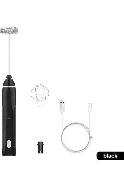 Siyah Yükseltme Stili Elektrikli Kahve Mikseri Şarj Edilebilir Süt Çalkalayıcı Makinesi Frother Foamer USB Şarjlı Yumurta Çırpıcı Elde Taşınabilir 3 Hız Ayarlanabilir Blender (Yurt Dışından) fiyatları