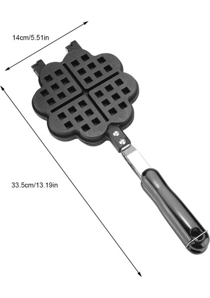 Siyah Stil Zerodis Kalp Şekli Ev Mutfak Gaz Yapışmaz Waffle Makinesi Pan Kalıp Kalıp Pres Plakası Pişirme Aracı Cafe Waffle Pişirme Kalıbı (Yurt Dışından) modelleri