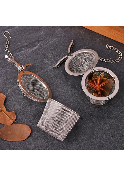 13,5 cm Tarzı Dayanıklı 4 Boyutlu Gümüş Yeniden Kullanılabilir Paslanmaz Örgü Bitkisel Top Çay Baharat Süzgeç Çaydanlık Kilitleme Çay Filtresi Demlik Baharat (Yurt Dışından) modelleri