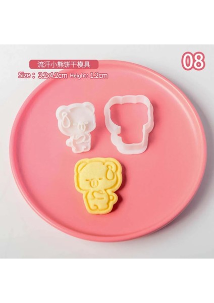 No.8 Stili Artoon Sevimli Ayı Kurabiye Kesiciler Bisküvi Kalıbı Dıy Pişirme Kalıp Kek Dekorasyon Araçları (Yurt Dışından)
