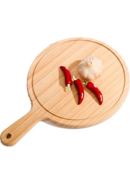 Toplam Uzunluk 23,5 cm Stil Haşlanma Önleyici Pizza Kürekleri Ahşap Saplı Yuvarlak Yüksek Li Paslanmaz Çelik Kek Kürek Pişirme Aracı Mutfak Aksesuarları (Yurt Dışından)