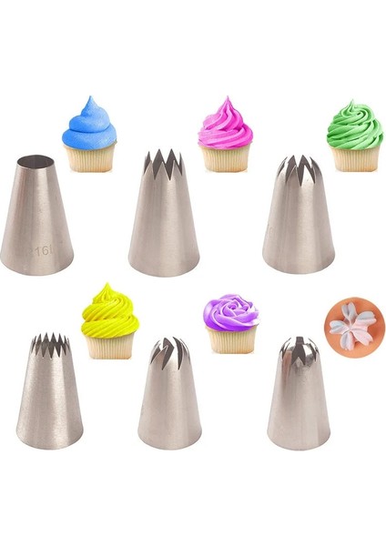 Menekşe Tarzı 6 Adet Çiçek Yaprağı Krem Ipuçları Paslanmaz Çelik Buzlanma G Nozulları Fondan Kek Dekorasyon Memesi Cupcake Dekorasyon Pasta Aracı (Yurt Dışından) fiyatları