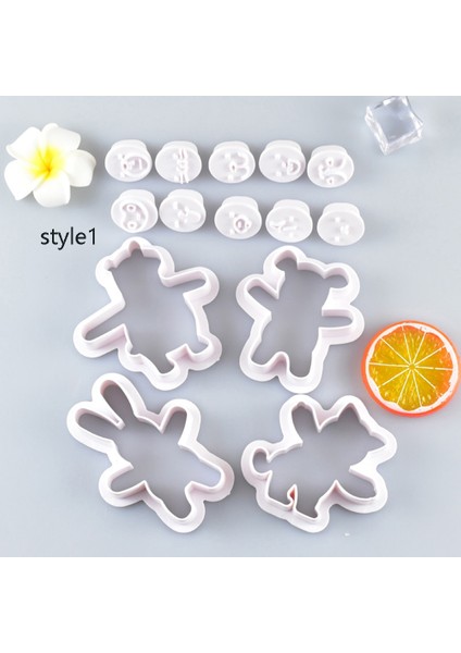 Stil1 Stil Et Tavşan Ayı Yüz Ifadesi Bisküvi Kurabiye Kesici Kalıp Kek Dekorasyon Pişirme Araçları (Yurt Dışından)