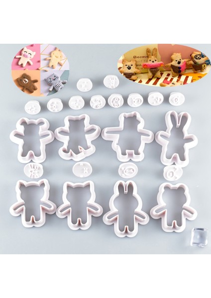 Stil1 Stil Et Tavşan Ayı Yüz Ifadesi Bisküvi Kurabiye Kesici Kalıp Kek Dekorasyon Pişirme Araçları (Yurt Dışından) fiyatları