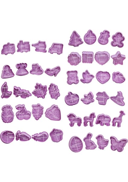Sarı Paskalyaset Stili 4 Adet Bisküvi 3D Plastik Push-Tipi Noel Çerez Damgası Bisküvi Kalıbı Çerez Kesici Ebeveyn-Çocuk Dıy Kalıp Kek Dekorasyon Araçları (Yurt Dışından) indirimleri