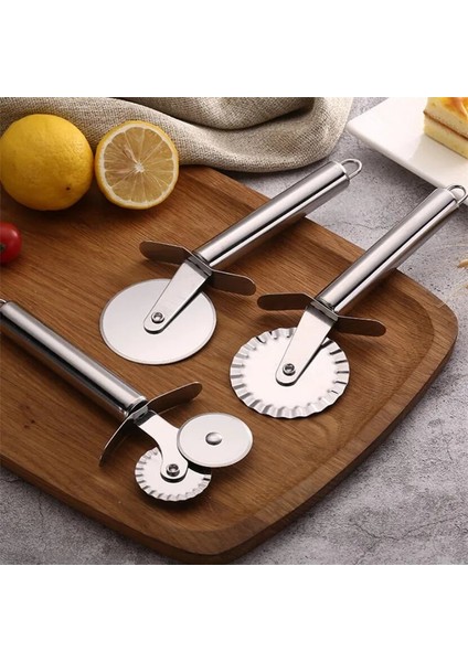 1 Adet Kürek Stili 4 Desenler Paslanmaz Çelik Pizza Kesici Çift Silindirli Pizza Bıçağı Kesici Pasta Makarna Hamur Crimper Mutfak Pizza Araçları (Yurt Dışından) fırsatları