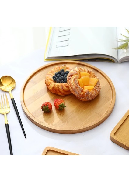 E-1pcs Tarzı Pasta Tepsisi Cam Şeffaf Kapak Tatlı Meyve Tadım Kutusu Pasta Ekmek ve Pasta Tadımı Ahşap Tepsi Cam Kapak (Yurt Dışından)