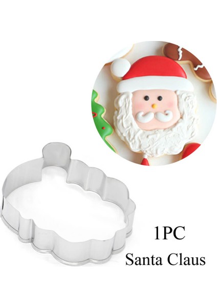 1pc Noel Baba Tarzı 1 Adet Paslanmaz Çelik Bisküvi Kalıp Christmaseaster Çerez Kesici Pişirme Aracı Tema Kar Tanesi Çorap Elk Noel Ağacı Kek Kalıbı (Yurt Dışından)