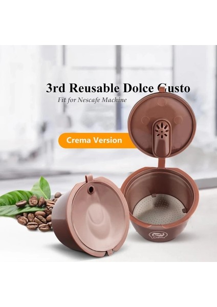 1 Kahverengi Kapsül Stili Nescafe Dolce Gusto Kahve Kapsül Filtreleri Fincan Doldurulabilir Yeniden Kullanılabilir Kahve Için Icafilas 3. Nesil Yeniden Kullanılabilir Kapsül (Yurt Dışından) indirimleri