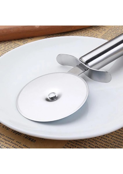 Bir Stil Paslanmaz Çelik Pizza Tek Tekerlekli Kesim Aletleri Çapı 6.5cm Ev Pizza Bıçağı Kek Aletleri Waffle Çerezler Için Tekerlek Kullanımı (Yurt Dışından)