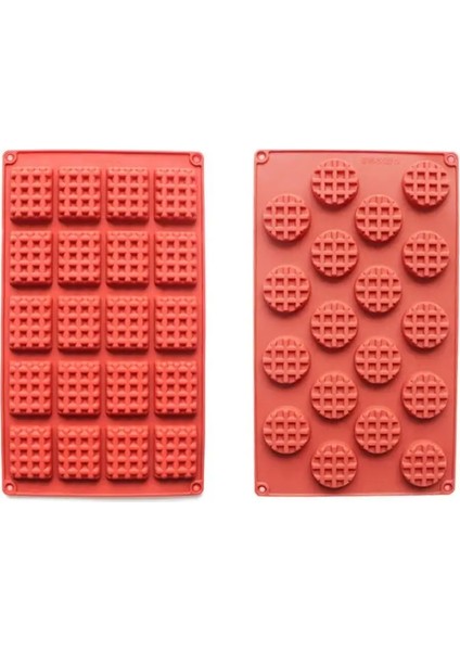 B Tarzı 2ADET Kavite Silikon Waffle Kalıp Makinesi Kek Kurabiye Çikolata Tava Pişirme Kalıp Yapışmaz Bakeware Aracı (Yurt Dışından) fırsatları